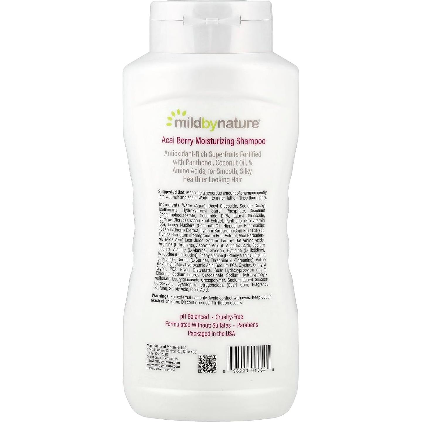 Champú Hidratante Mild By Nature Baya de Acai 473 ml