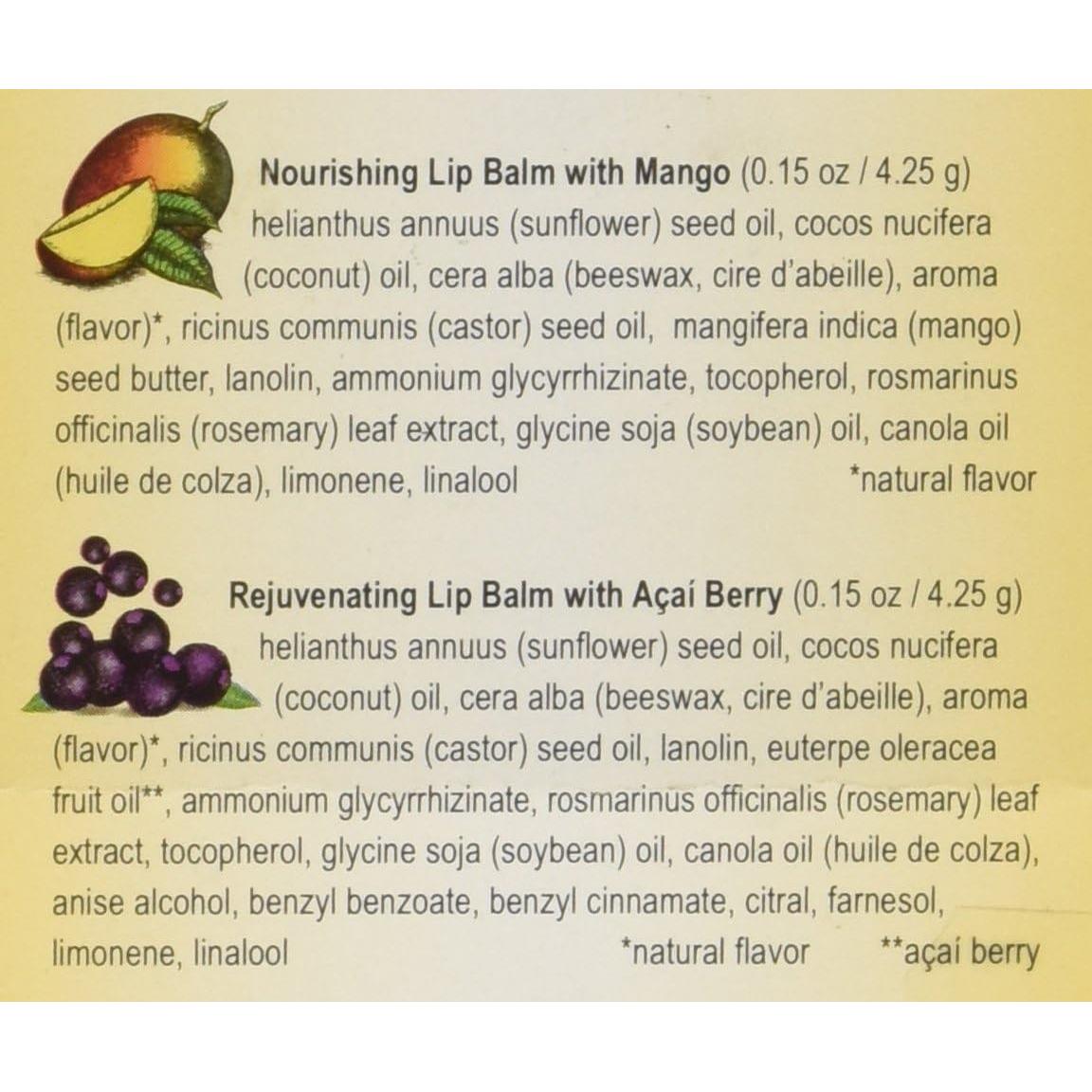 Paquete Doble Bálsamo Labial Burt's Bees Mantequilla Mango Acai 8.5g