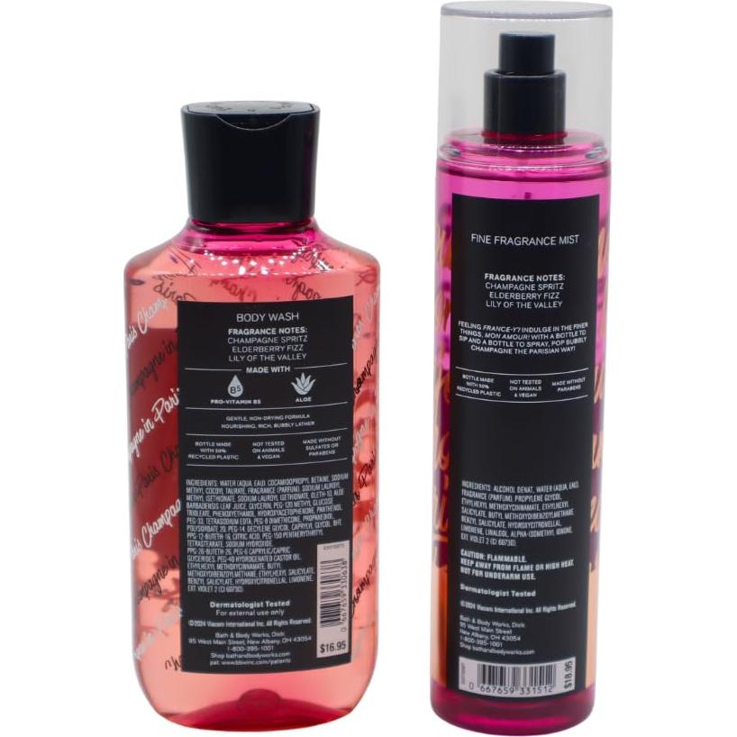 Conjunto de Regalo 2 Piezas Bath & Body Works Champagne París