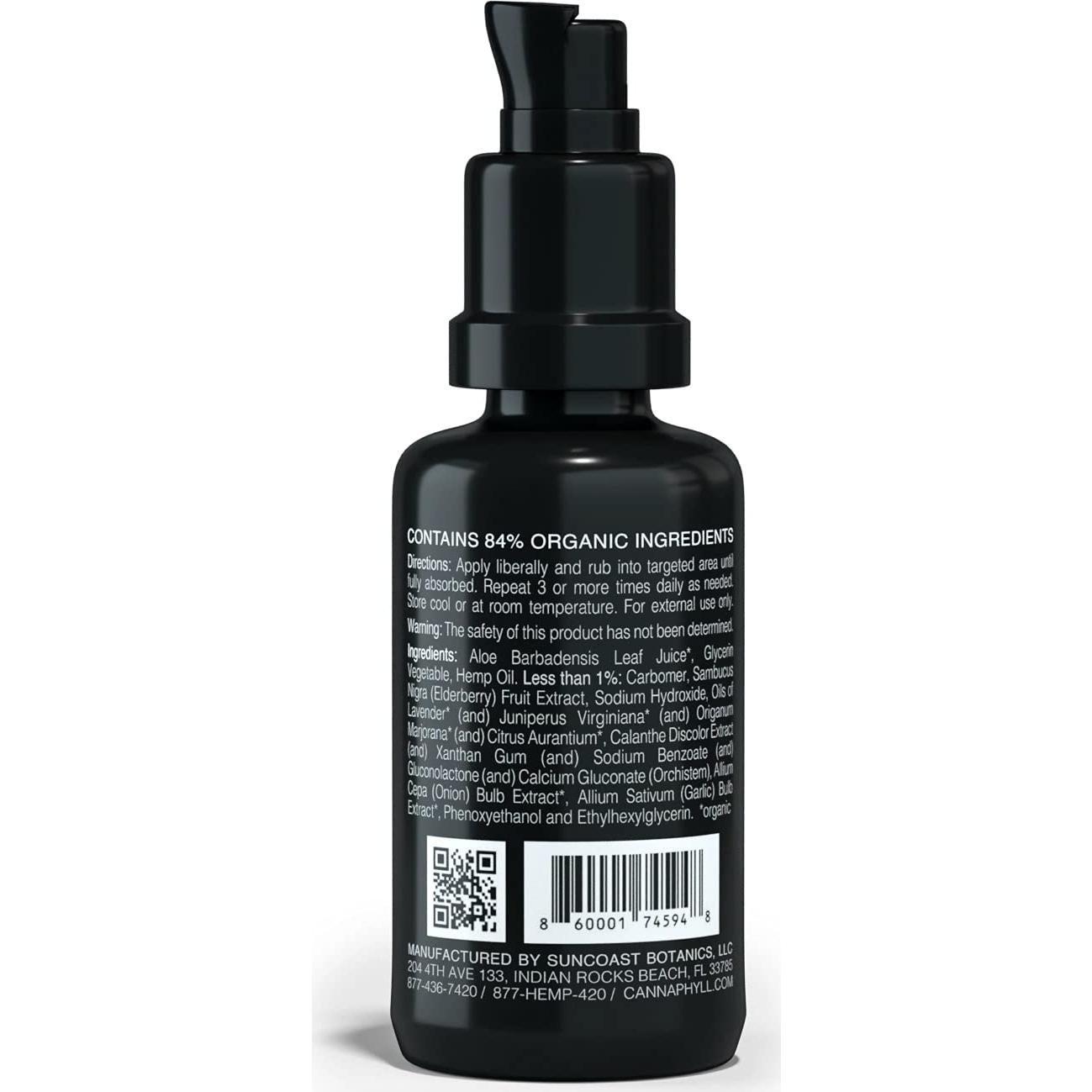 Gel Tópico Orgánico de Cáñamo Suncoast Botanics 28g