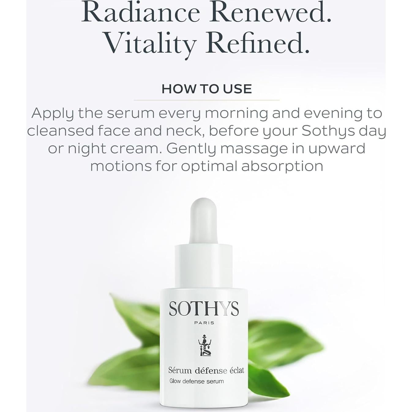 Suero Facial SOTHYS DX Glow Defense 50ml - Hidratante Piel Radiante
