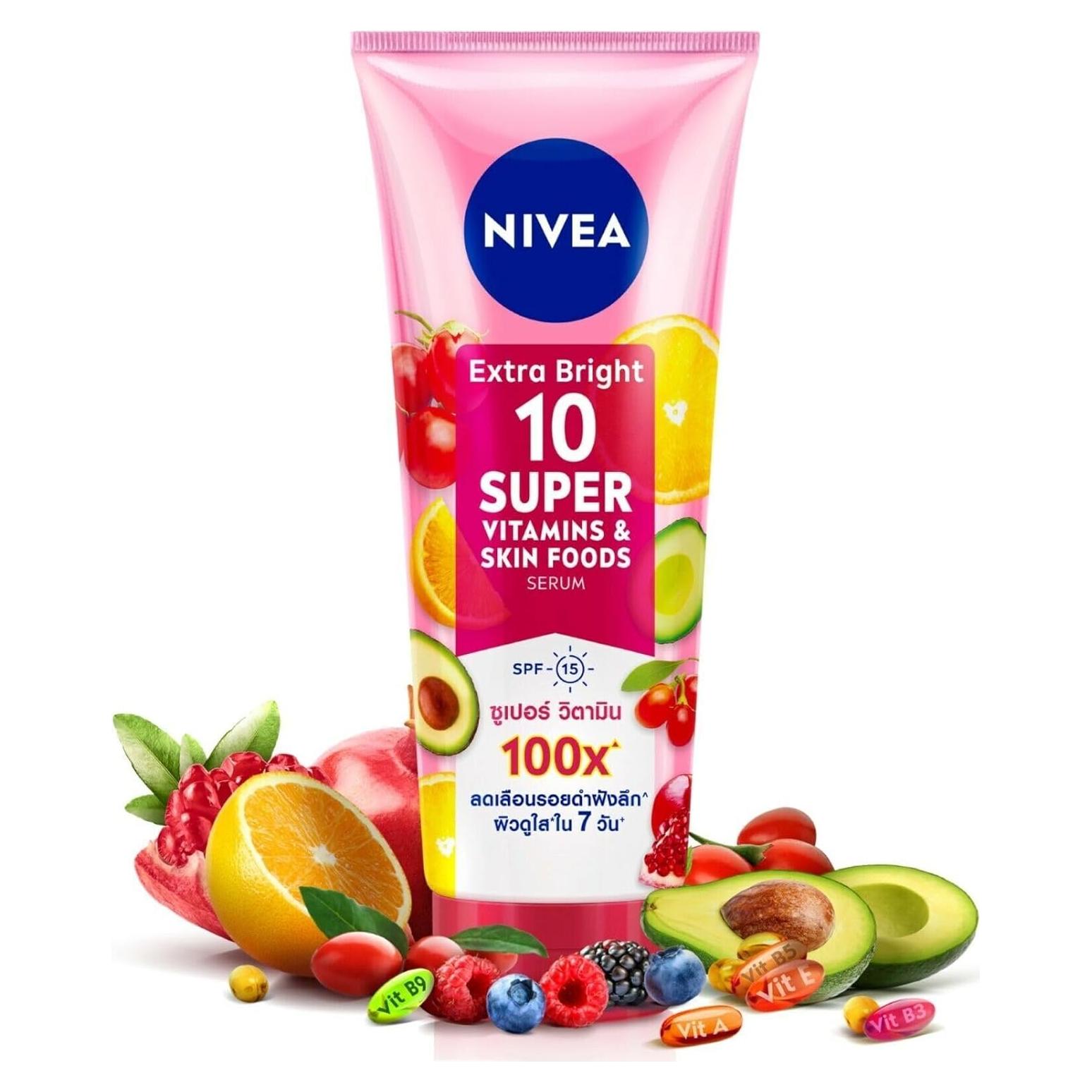 NIVEA Loción Corporal Extra Brillante 320ml - 10 Vitaminas
