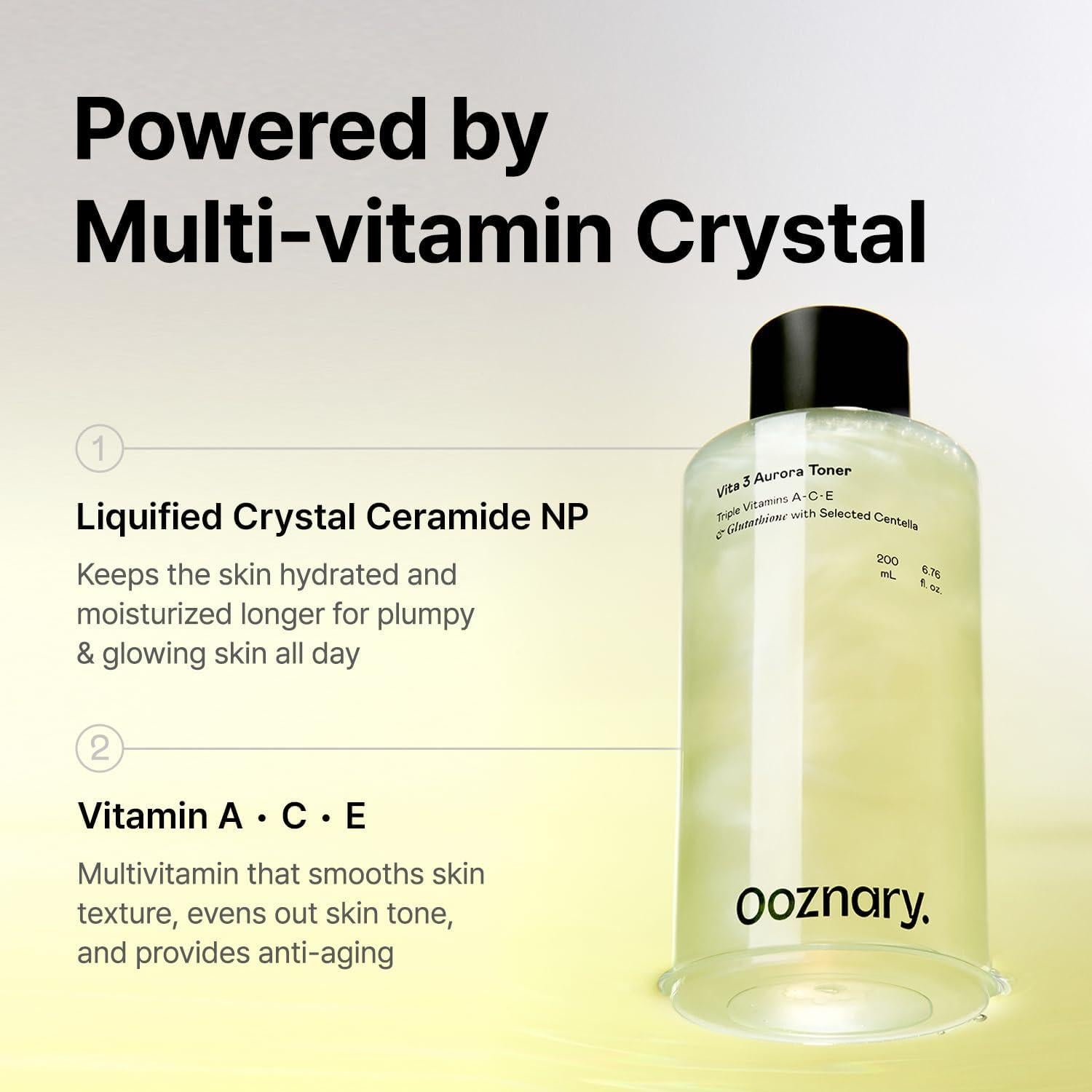 Tónico Vita 3 Aurora Ooznary 200ml con Vitaminas A, C, E