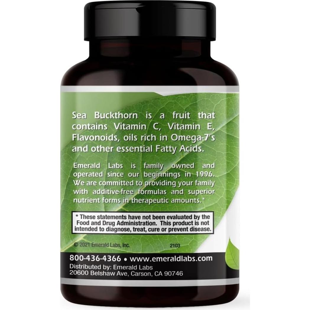 Suplemento Espino Marino Emerald Labs - 60 Cápsulas Vegetales