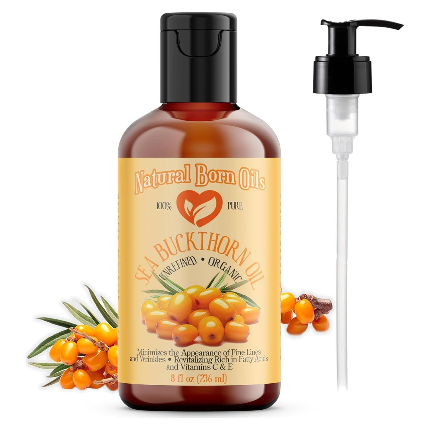 Aceite de Espino Marino Natural Born Oils 226ml Orgánico Hidratante