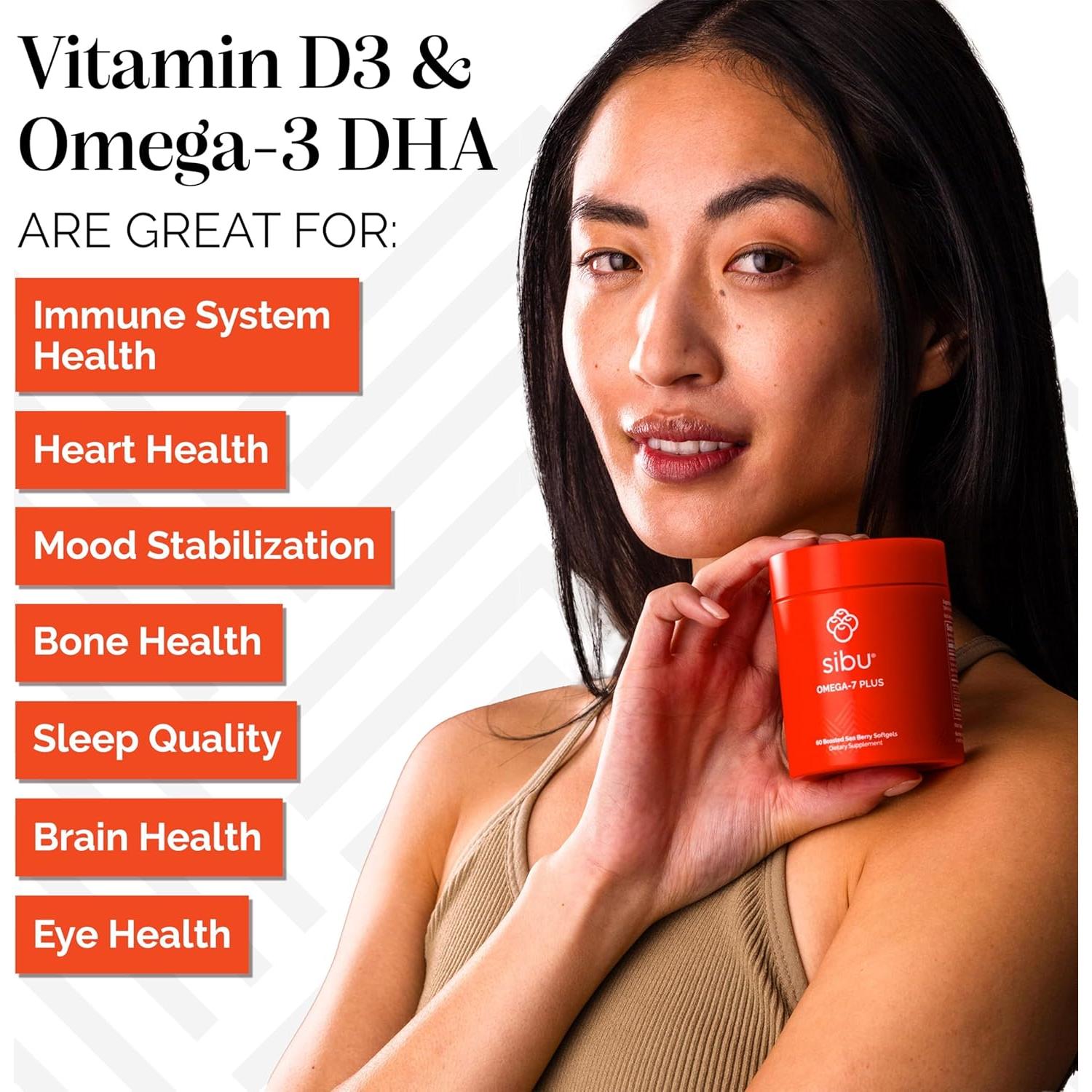 Sibu Omega-7 Plus Aceite de Espino Marino 60 Cápsulas Blandas