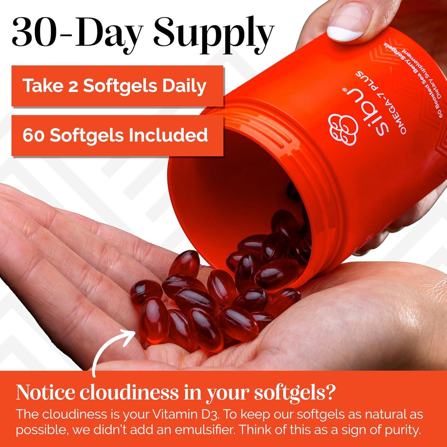 Sibu Omega-7 Plus Aceite de Espino Marino 60 Cápsulas Blandas