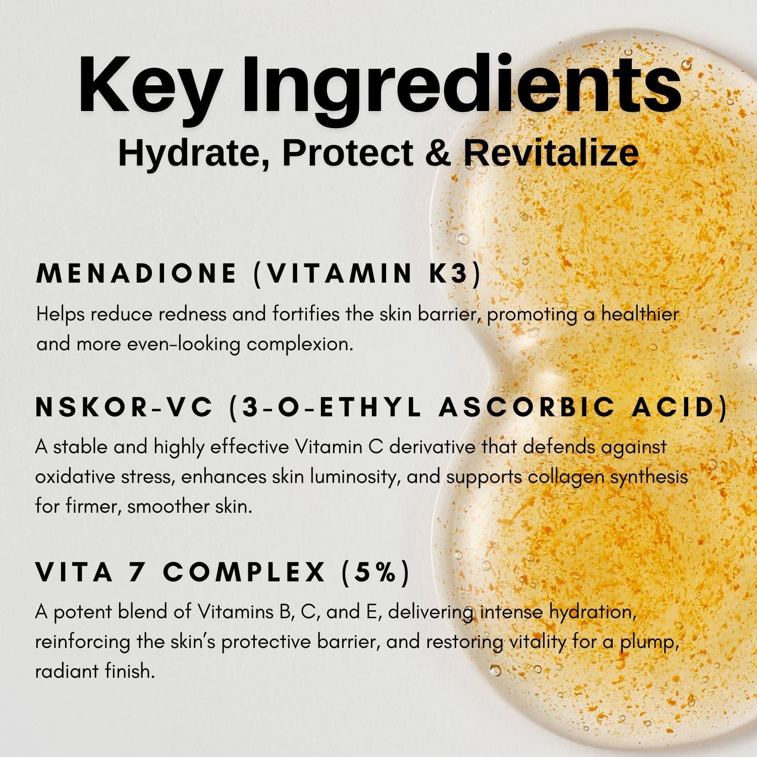 Suero Facial Dual Vita 7 NSL 50ml Hidratante Vegano K-Beauty