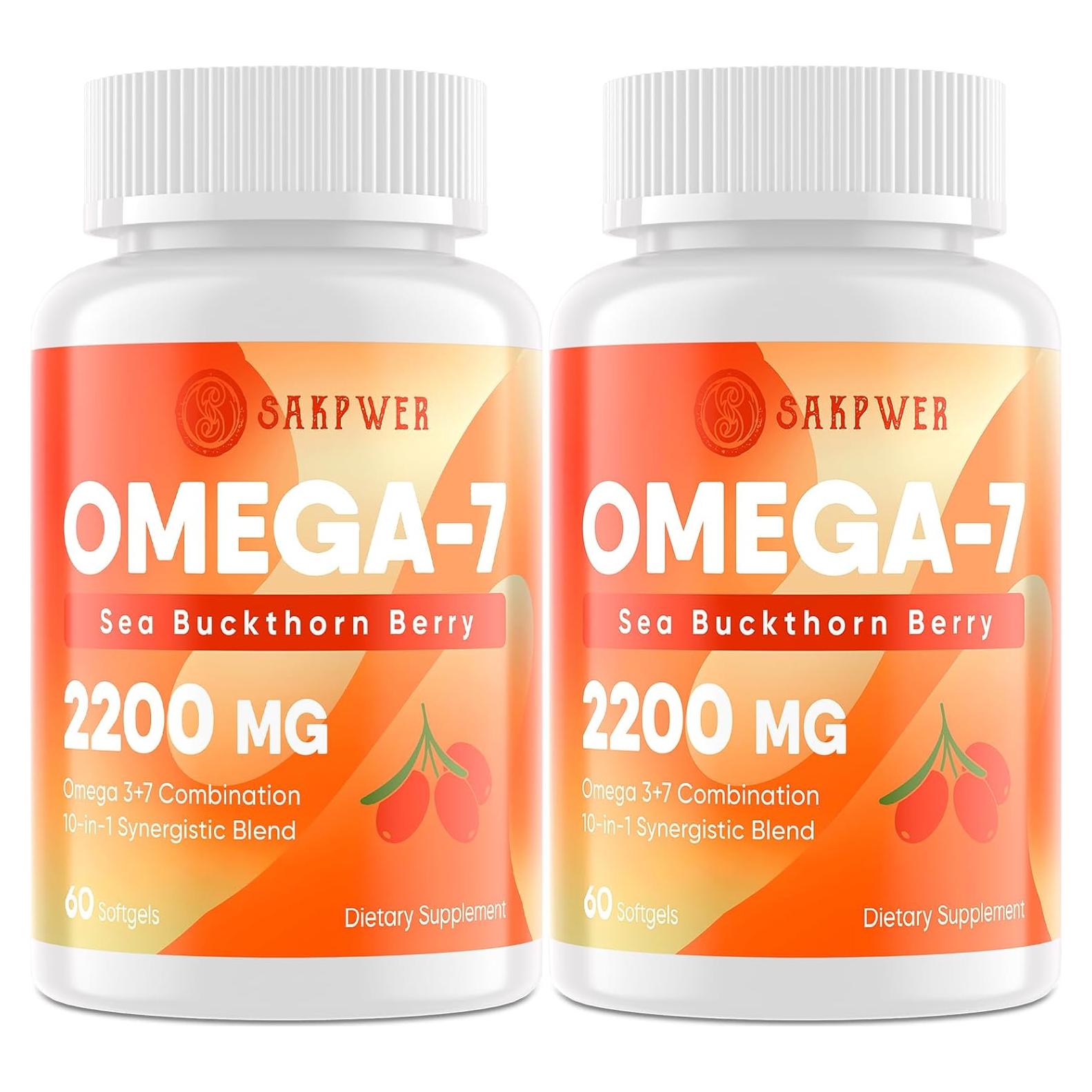 Aceite de Espino Marino Omega-7 + Omega-3 EPA/DHA Sakpwer - 60 Cápsulas