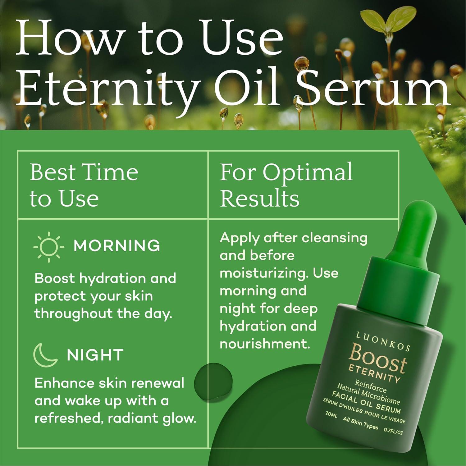 Sérum Facial Luonkos Eternity 20ml - Hidratante Natural para Piel Radiante
