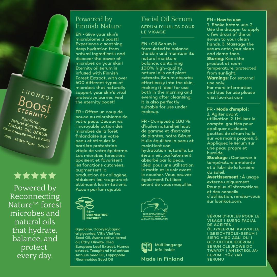 Sérum Facial Luonkos Eternity 20ml - Hidratante Natural para Piel Radiante