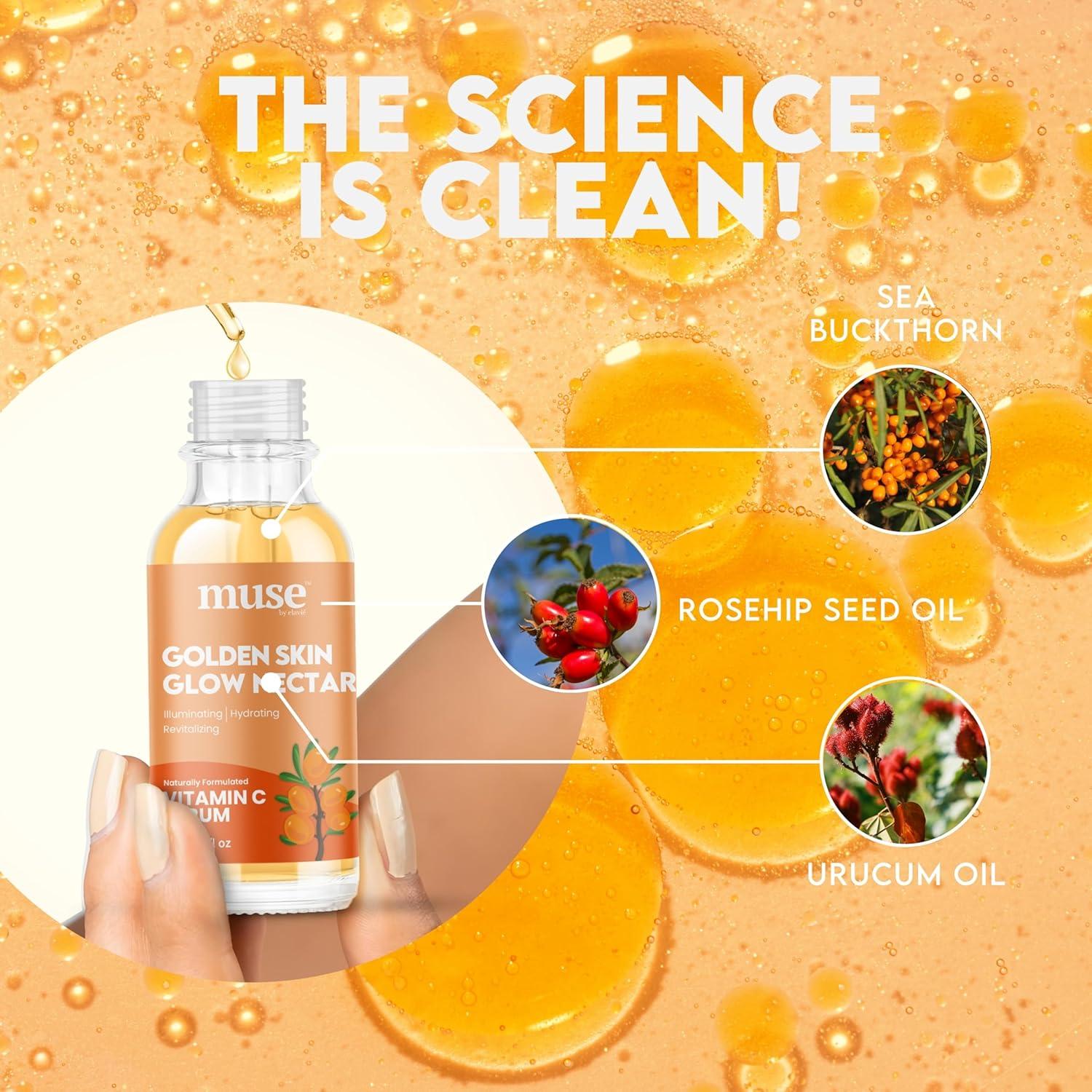 Suero Facial Elavié con Vitamina C y Rosa Mosqueta 30ml