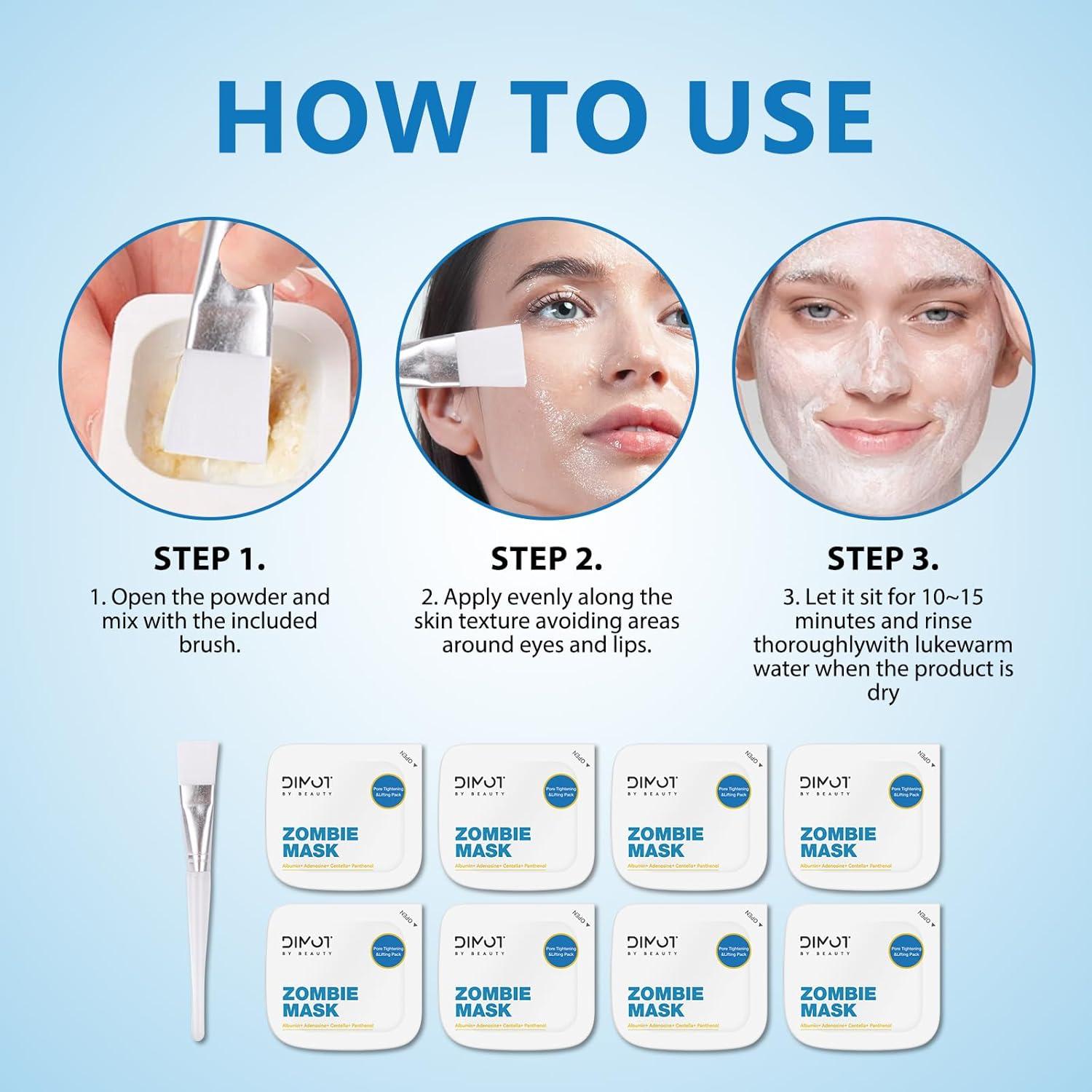 Máscara Facial Zombie ANCAI 8 Piezas Hidratante y Afirmante