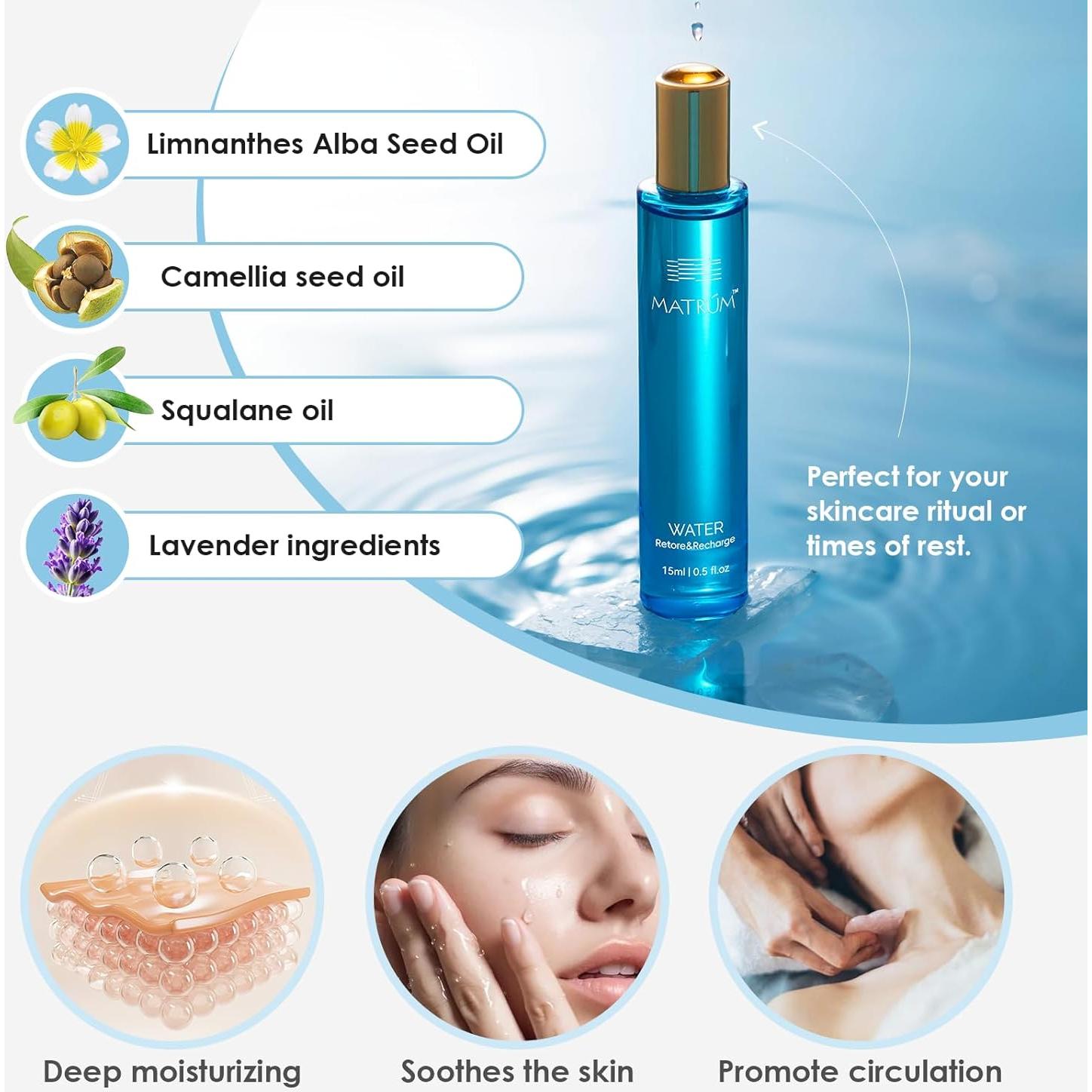 Duo de Rodillo de Aceite Facial MATRÚM 28.35 ml Hidratante