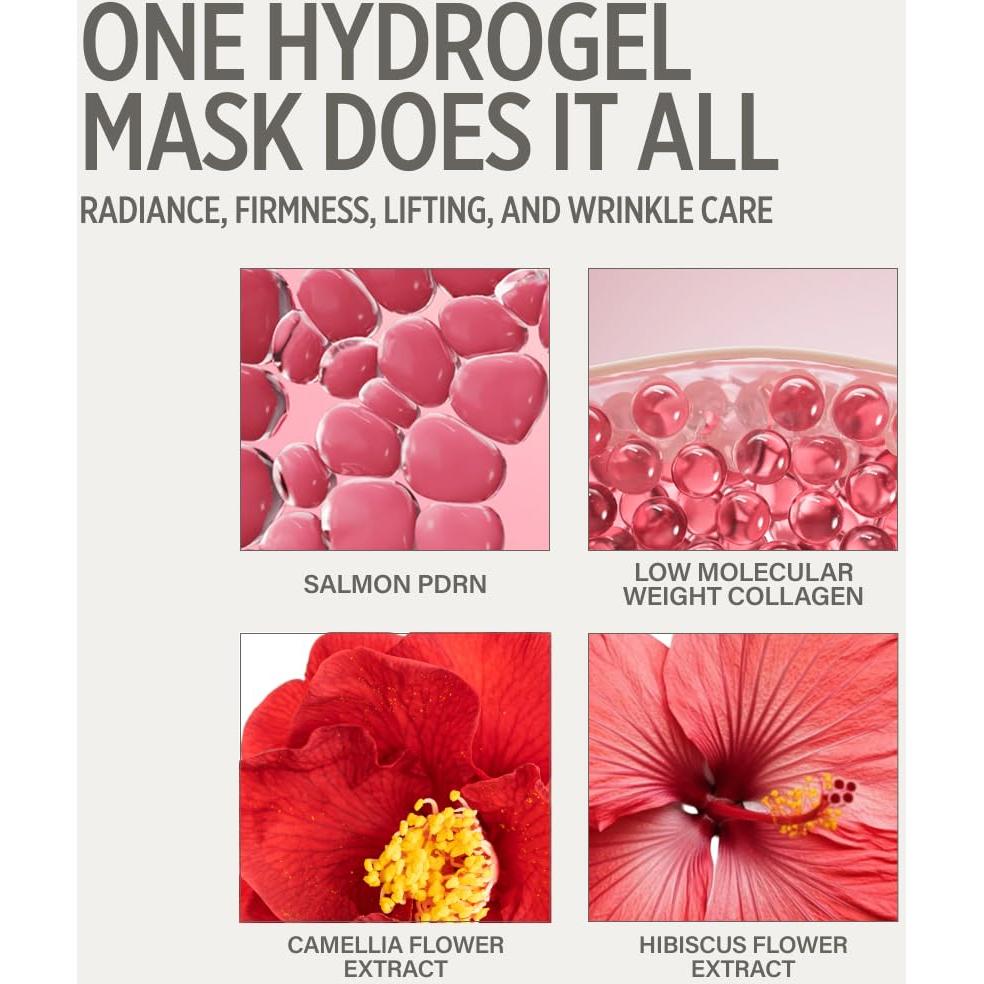 Mascarilla Hidrogel de Colágeno Keyth Lucy PDRN Glow 4 Unidades 38g