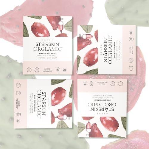 Mascarilla de Tela STARSKIN Orglamic Pink Cactus 2 Pasos 150g