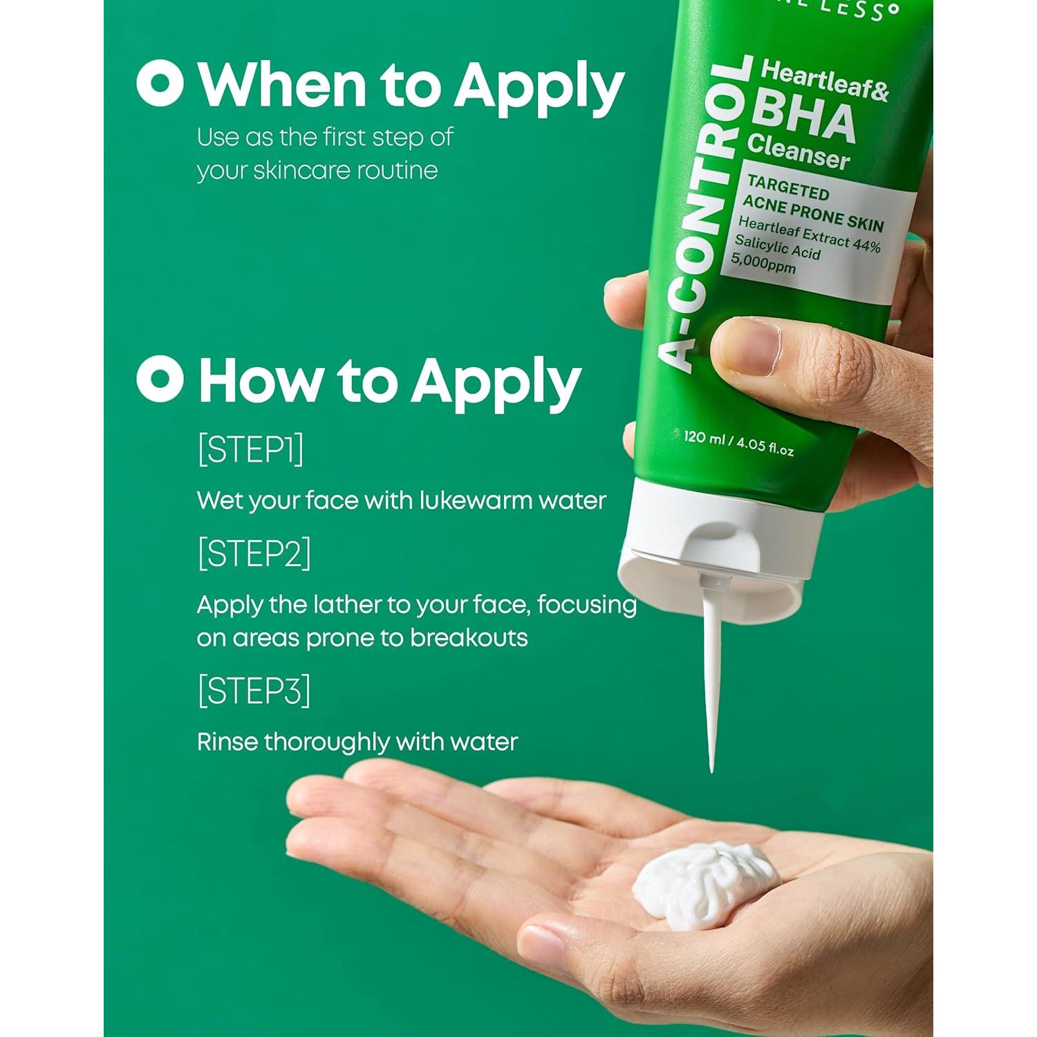 Limpiador Facial A-Control Heartleaf & BHA NINELESS 150g