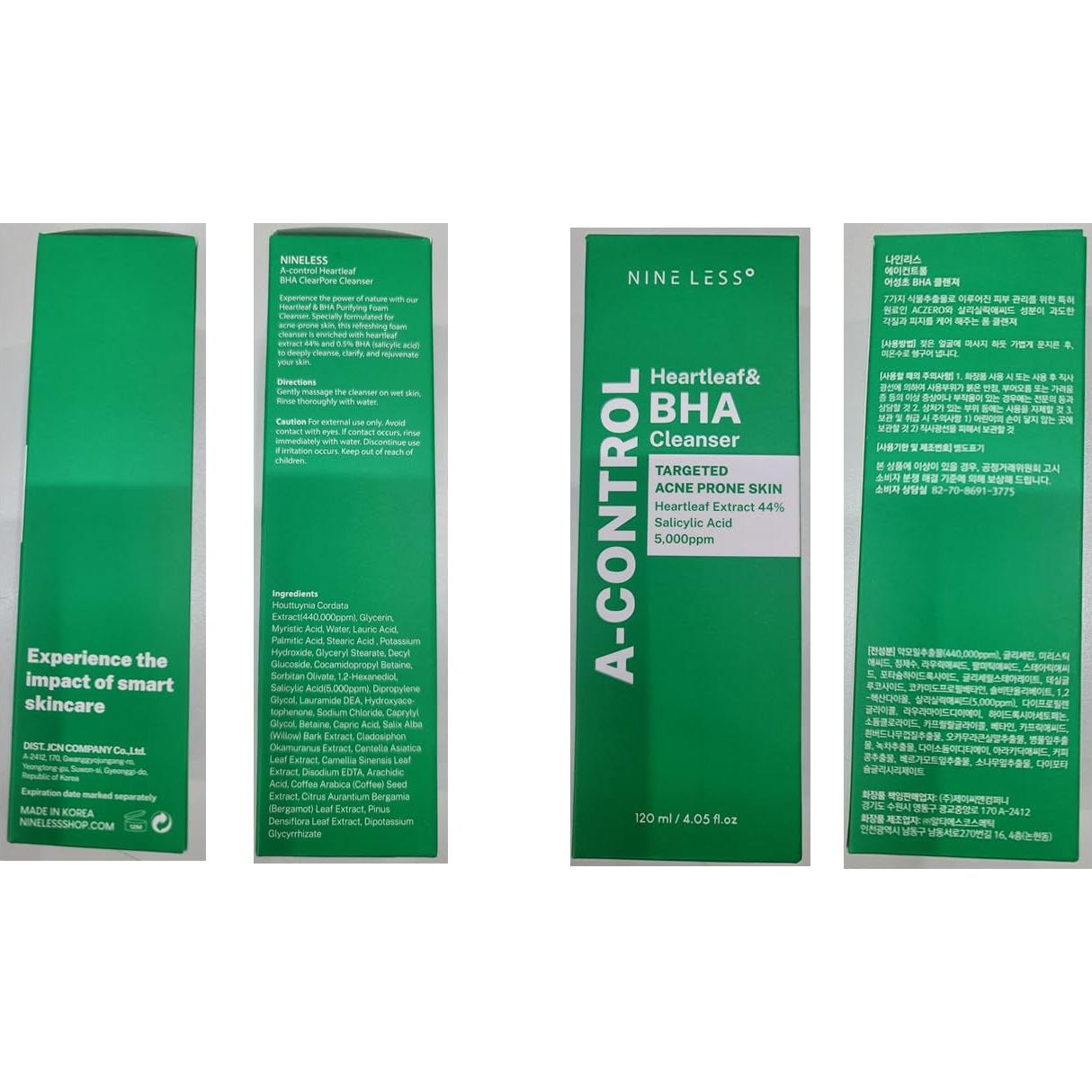 Limpiador Facial A-Control Heartleaf & BHA NINELESS 150g
