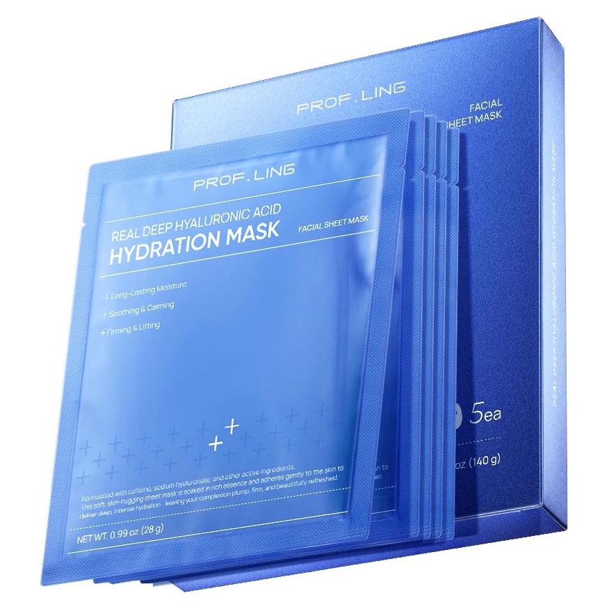 Mascarilla Facial Prof. Ling Ácido Hialurónico 5ea - Hidratante y Antienvejecimiento