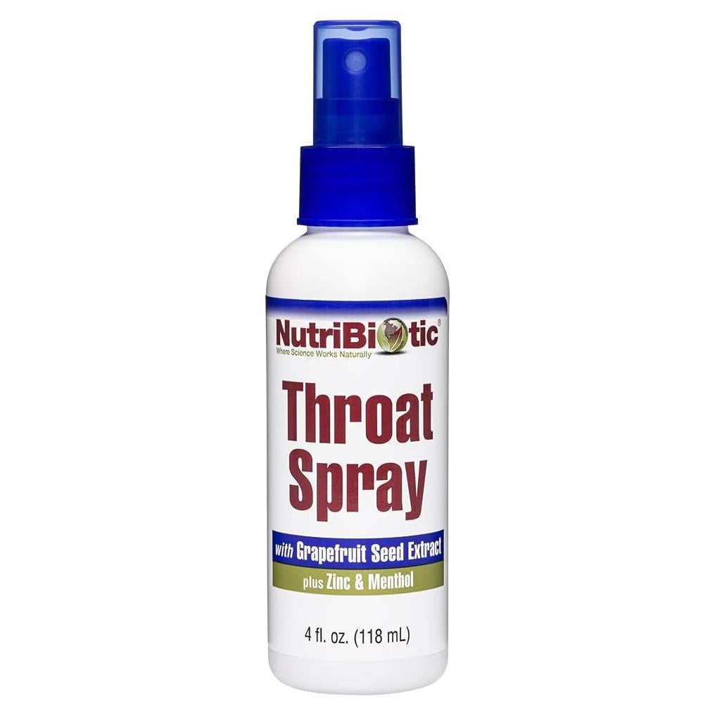 NutriBiotic Spray para Garganta 118 ml - GSE, Zinc y Mentol