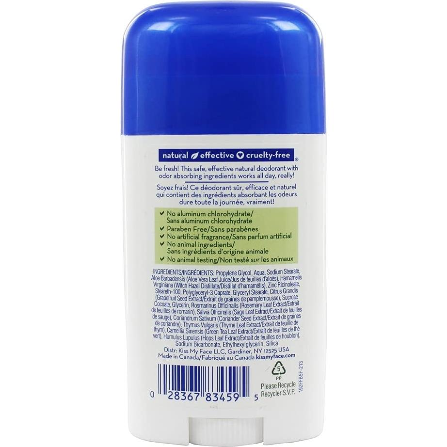 Desodorante Sin Fragancia Kiss My Face 70.4 g Natural