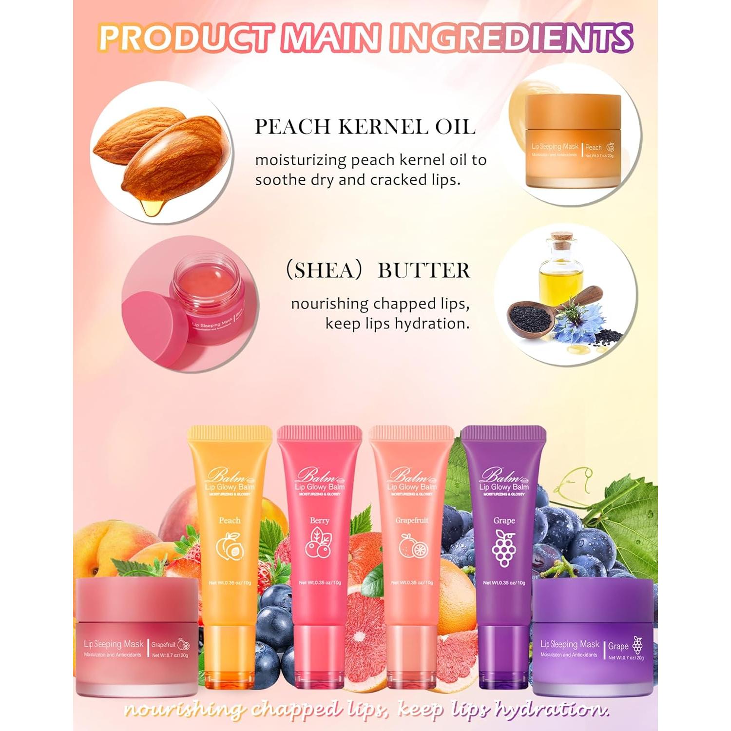 Bálsamo Labial Hidratante y Máscara para Dormir LYSdefeu - Pomelo