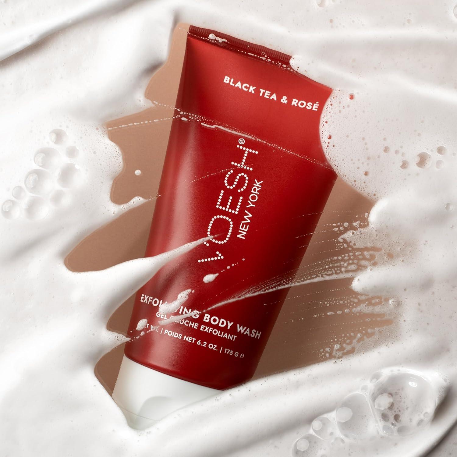 Gel de Ducha Exfoliante VOESH 2 en 1 Té Negro y Rosado 200g