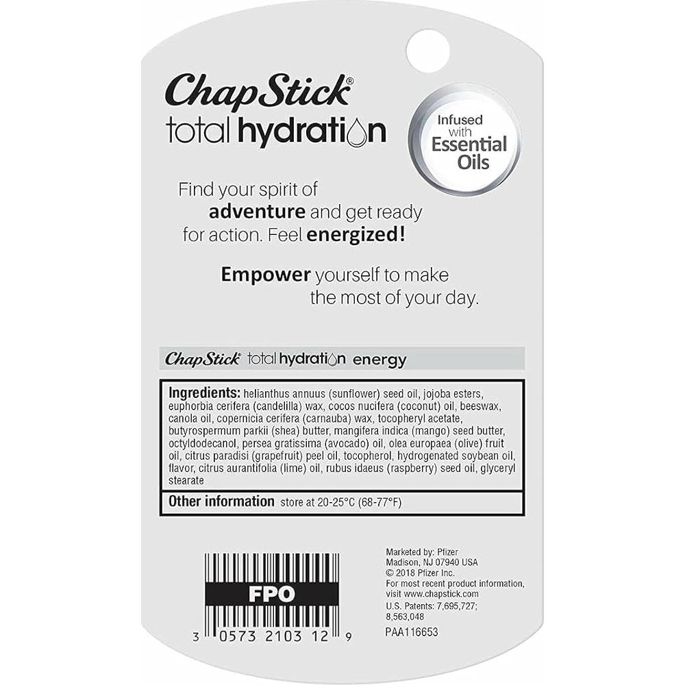 Bálsamo Labial ChapStick Hidratación Total Energía 3.4g