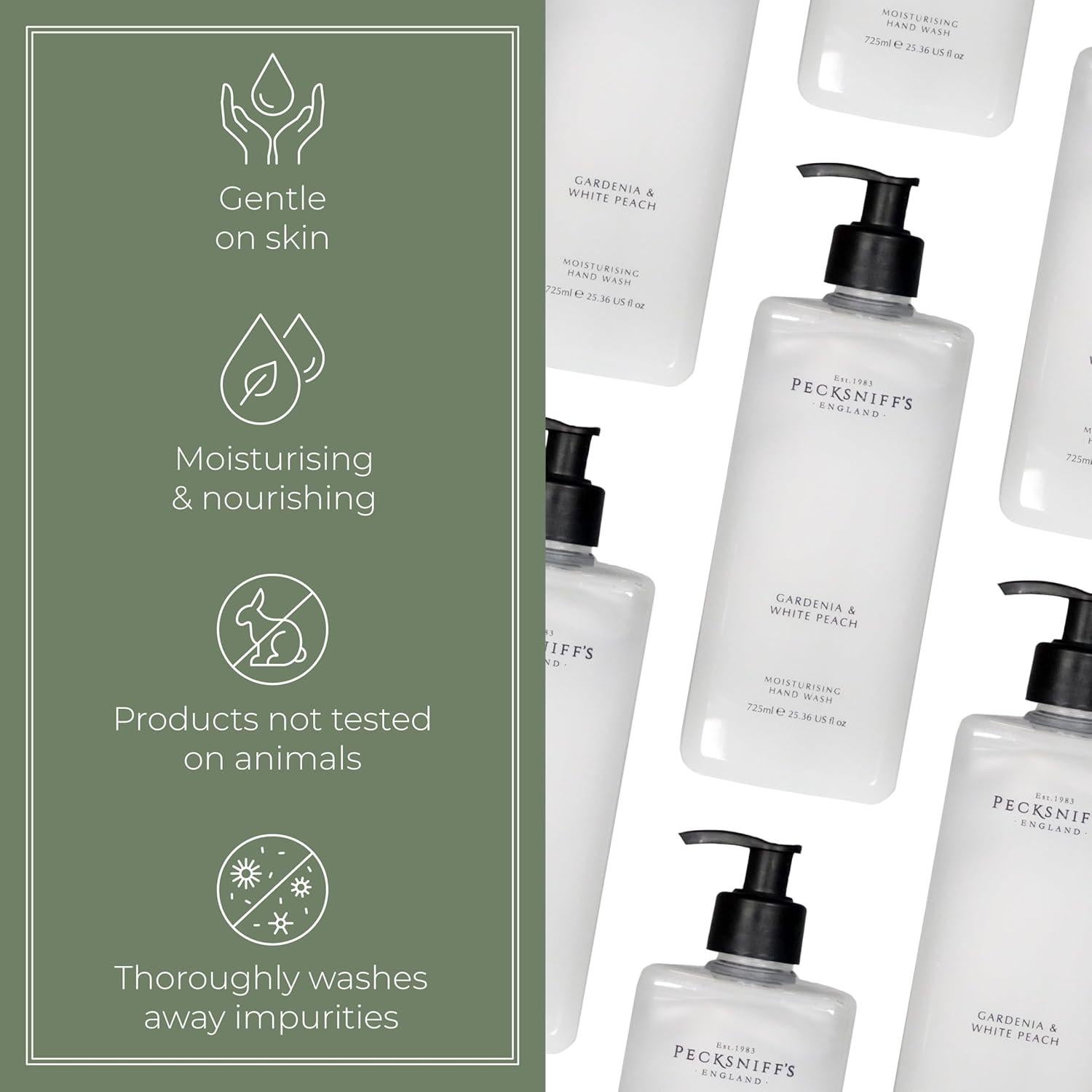 Jabón Líquido de Manos Pecksniff's Gardenia y Durazno 725ml