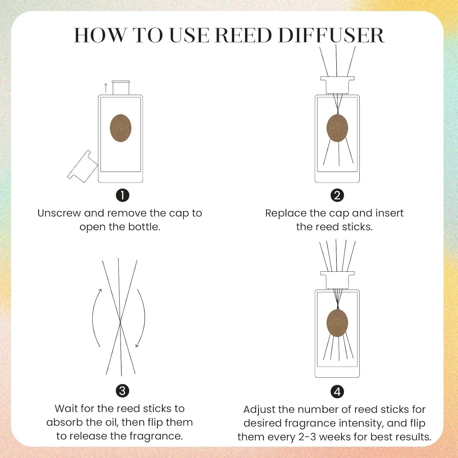 Difusor de Varilla Grande M&SENSE 180ml Aceite Esencial No Tóxico