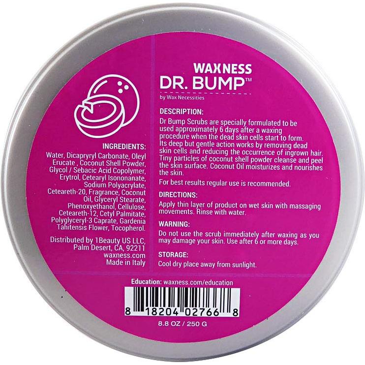 Exfoliante Dr. Bump Waxness 250 g Cáscara de Coco 3 en 1