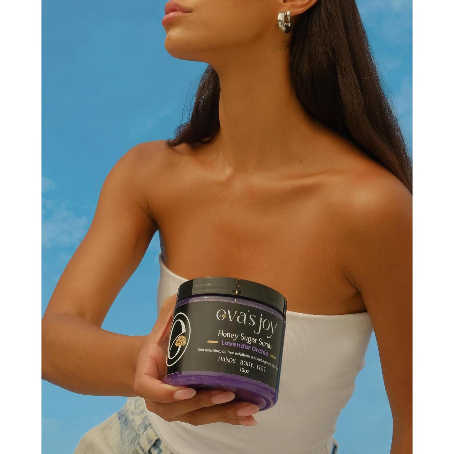 Exfoliante Corporal Eva's Joy Azúcar Orquídea Lavanda 453g