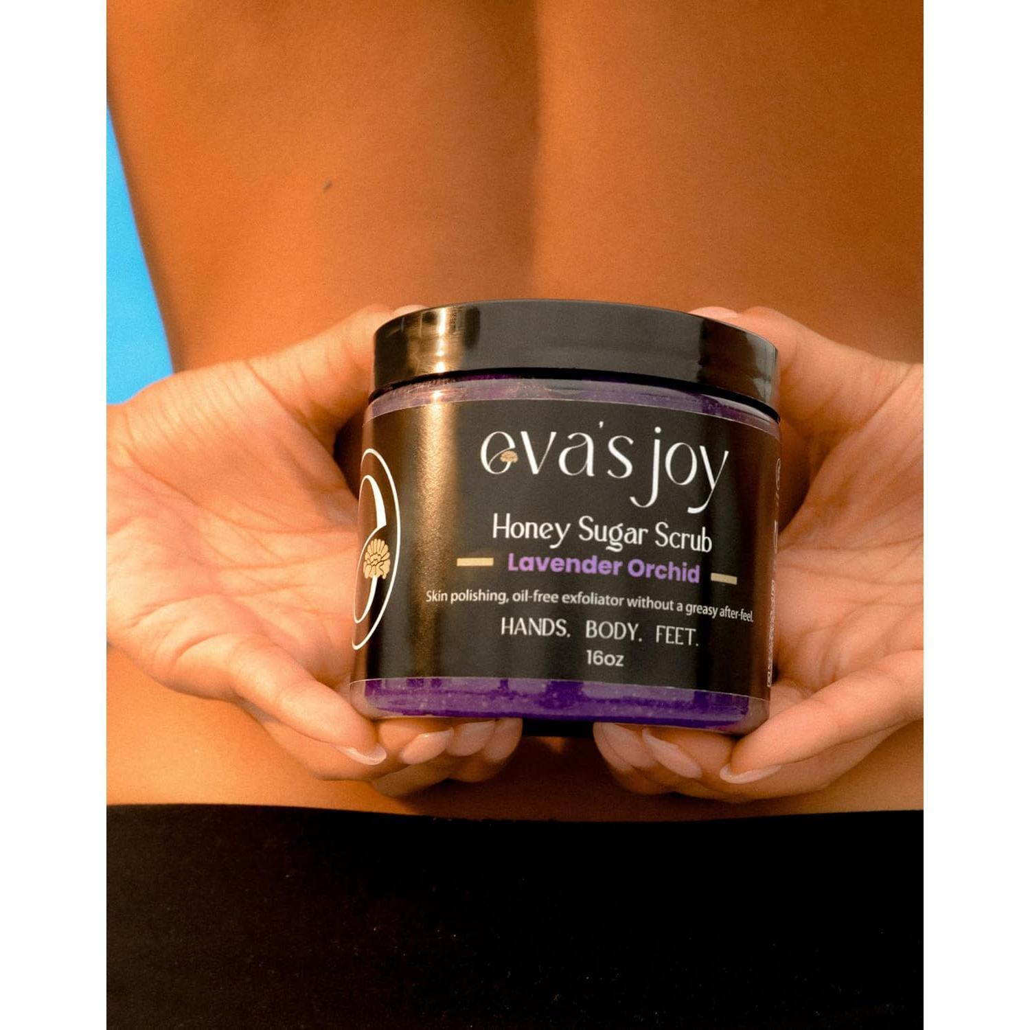 Exfoliante Corporal Eva's Joy Azúcar Orquídea Lavanda 453g