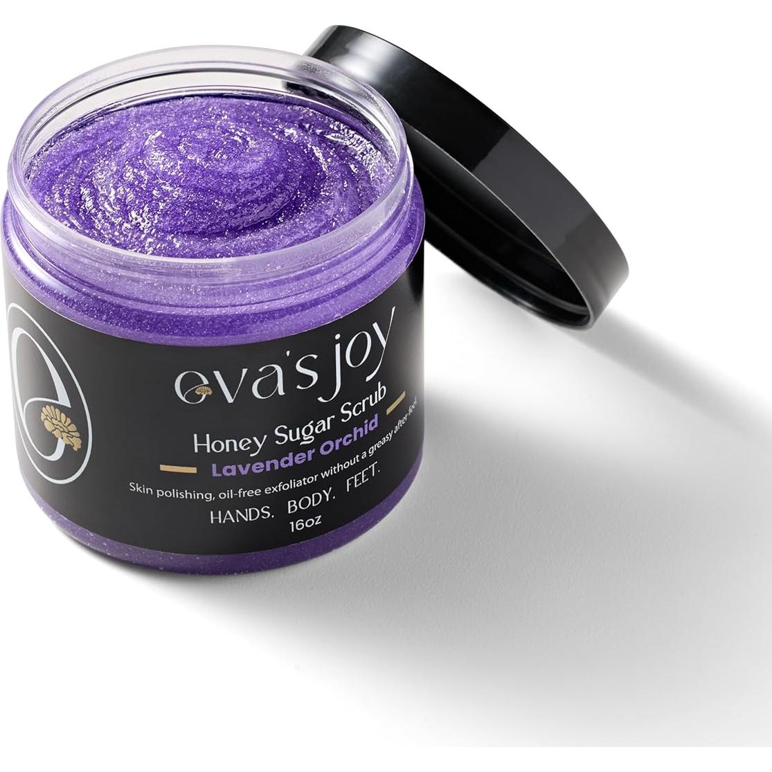 Exfoliante Corporal Eva's Joy Azúcar Orquídea Lavanda 453g