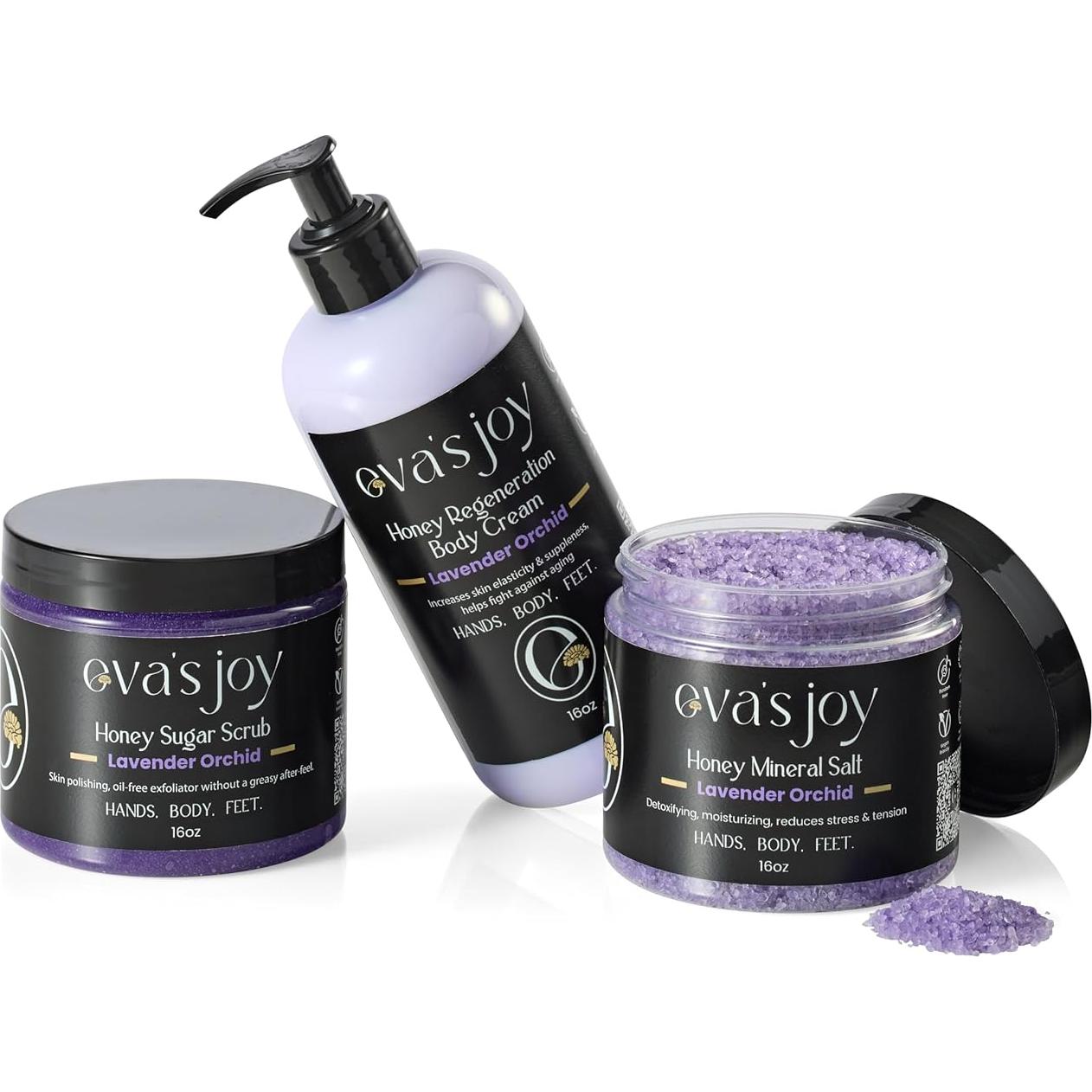 Exfoliante Corporal Eva's Joy Azúcar Orquídea Lavanda 453g