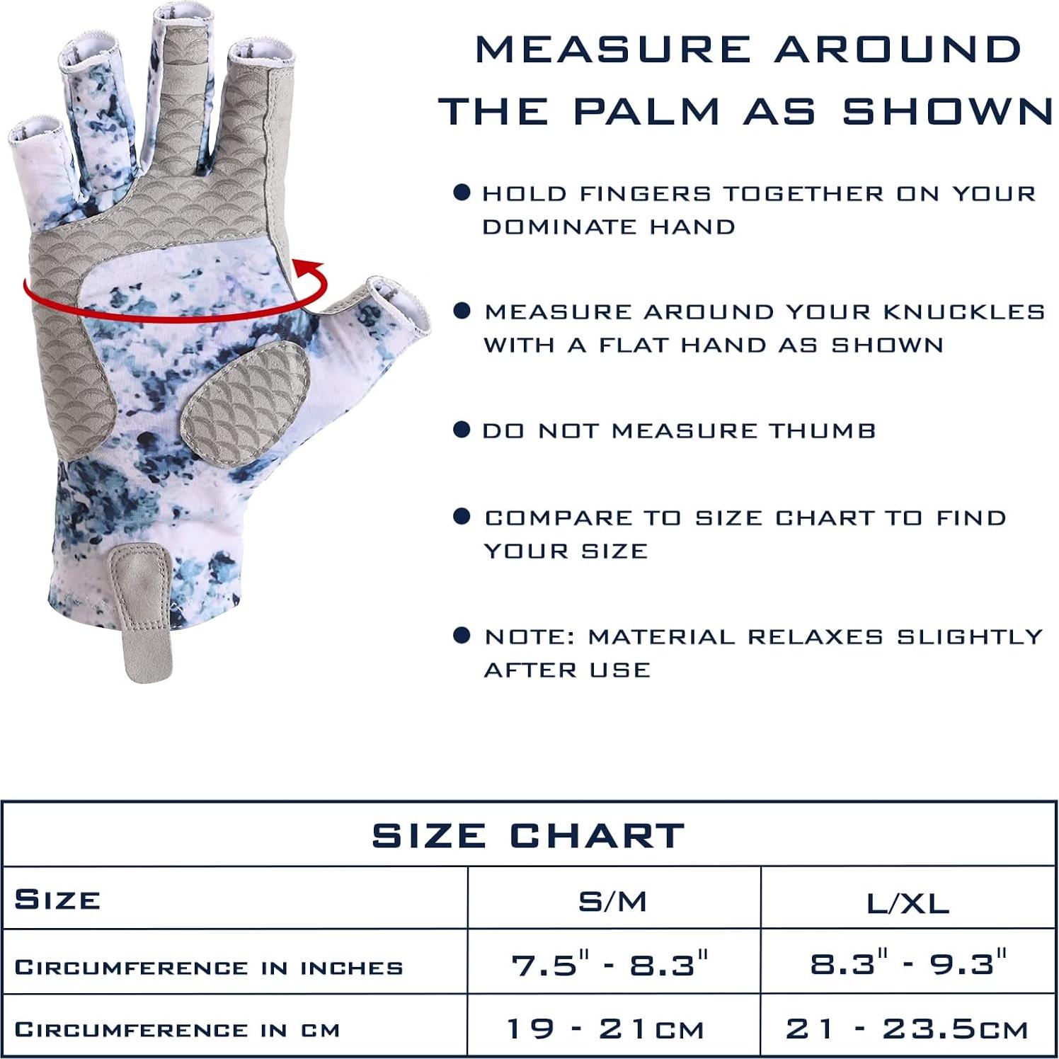 Guantes de Pesca KastKing La Sal UPF50+ Sin Dedos Camo