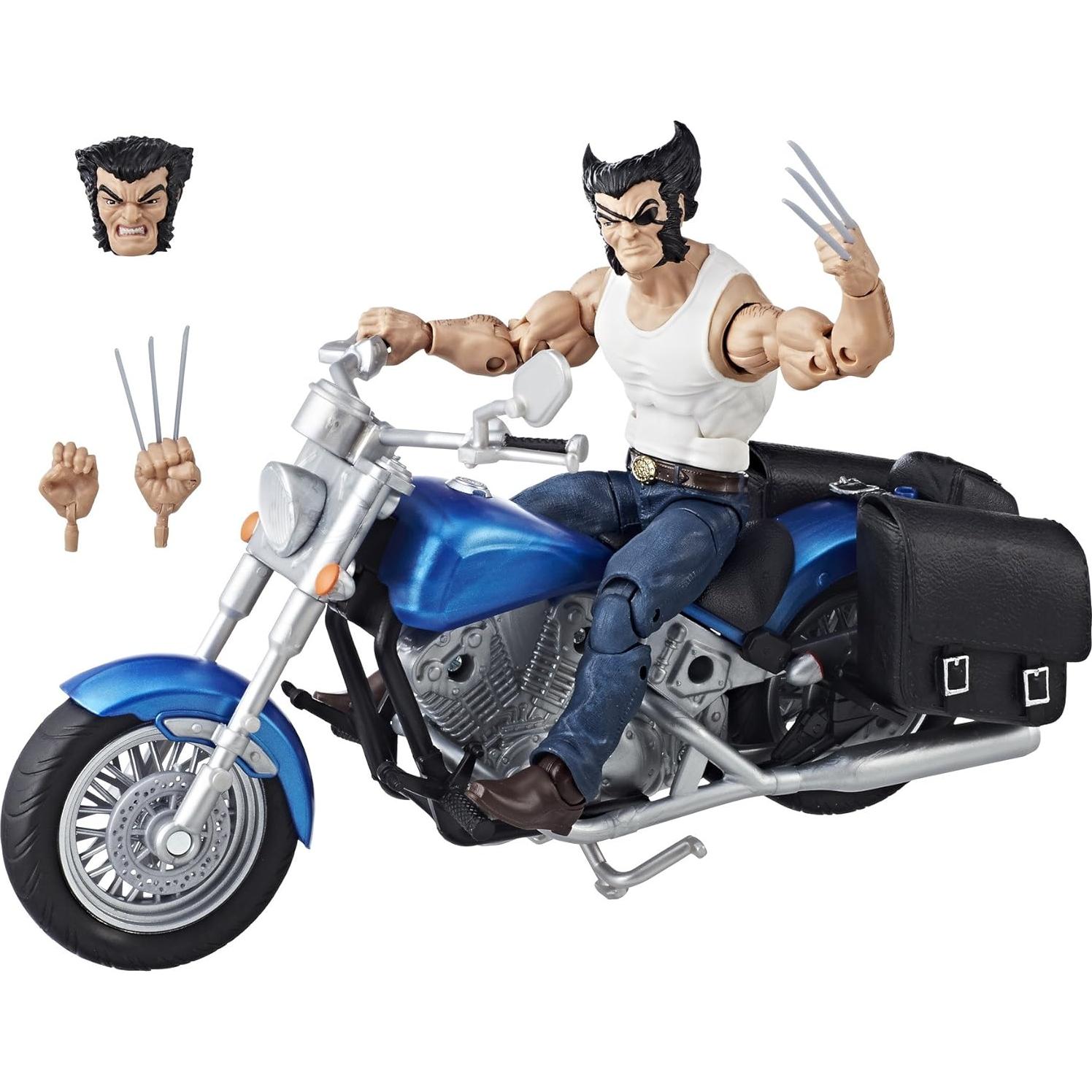 Figura Wolverine 15 cm con motocicleta - Marvel Legends
