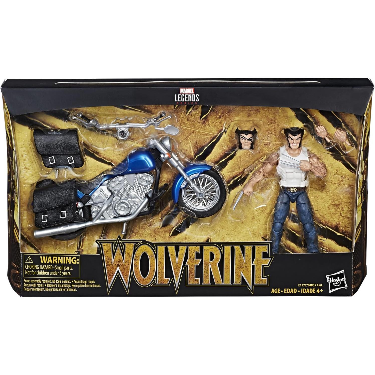 Figura Wolverine 15 cm con motocicleta - Marvel Legends