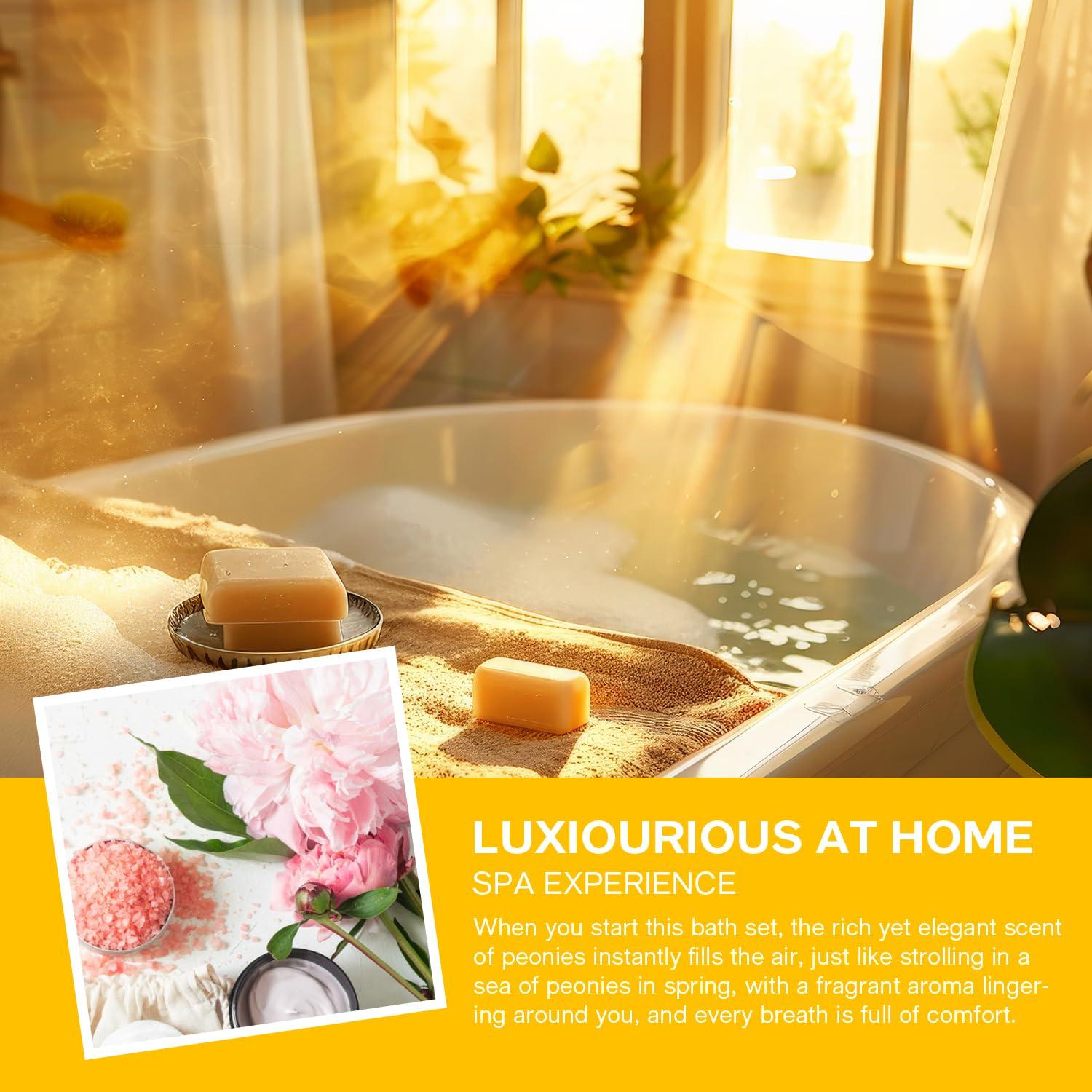 Set de Spa de Peonía PearlWorld - 9 Piezas de Cuidado Personal