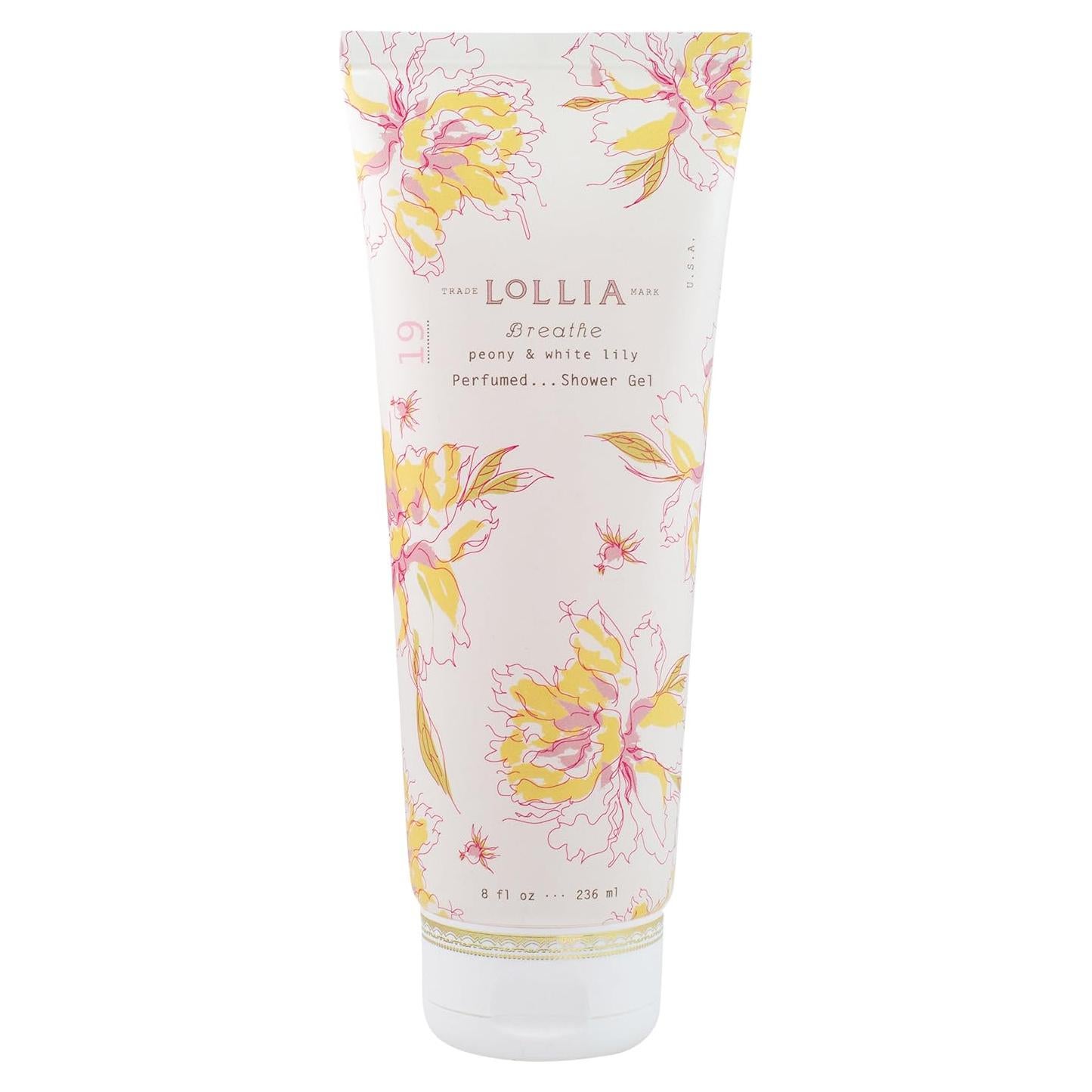 Gel de Ducha Lollia Breathe 236.4 ml Peonía y Lirio Blanco