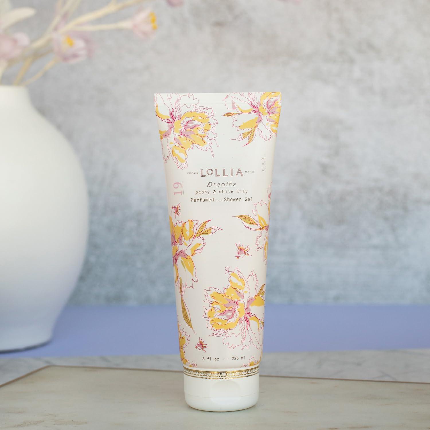 Gel de Ducha Lollia Breathe 236.4 ml Peonía y Lirio Blanco