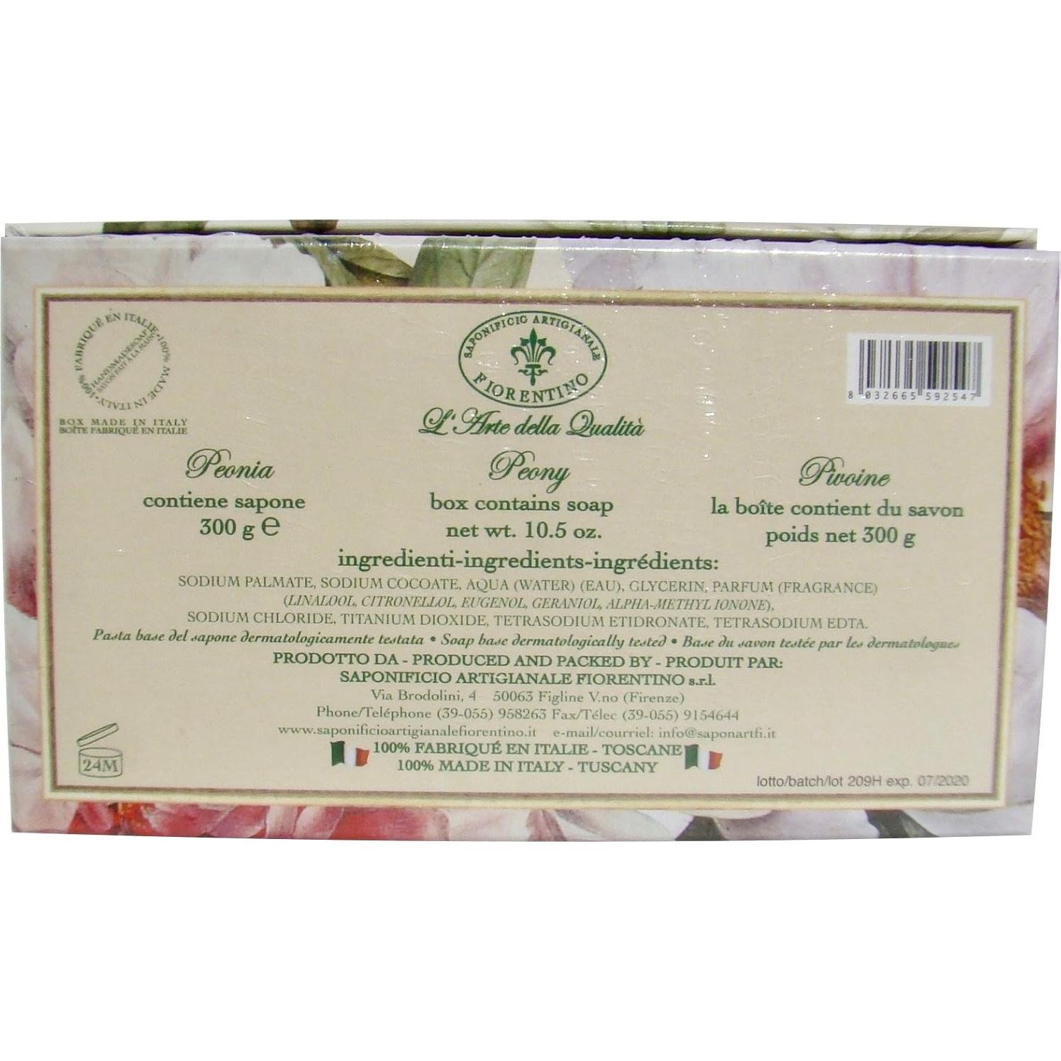 Jabón Natural Peonía Saponificio Artigianale 298 g