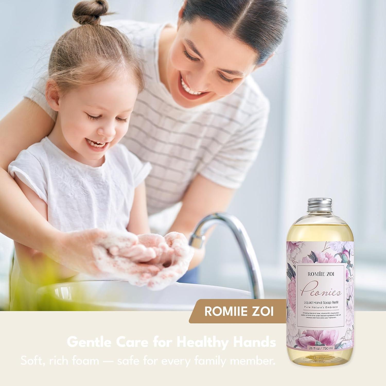 Conjunto de Recargas Jabón de Manos ROMIIE ZOI 3 x 770 ml Peonía