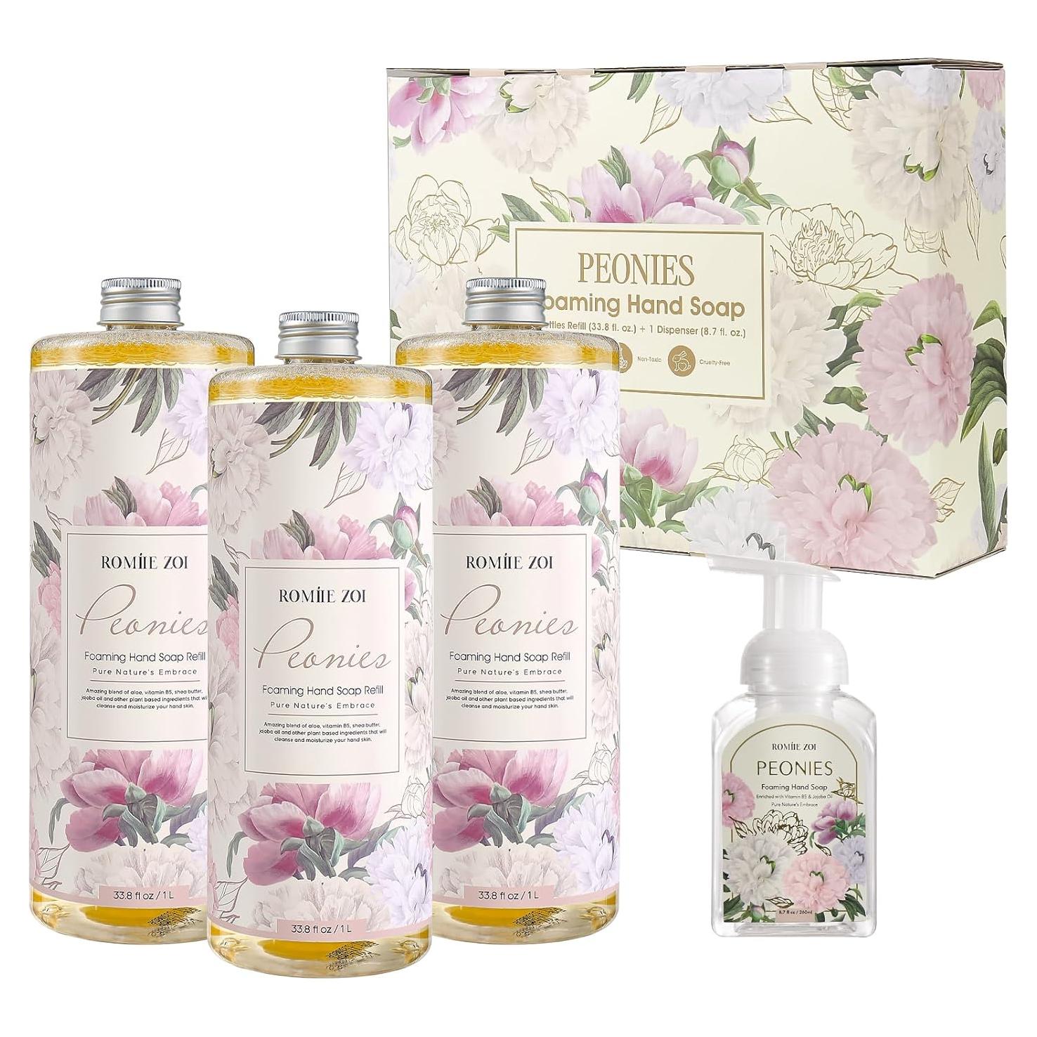 Recargas de Jabón Espumoso ROMIIE ZOI 3-Pack 1000 ml Aroma Peonía