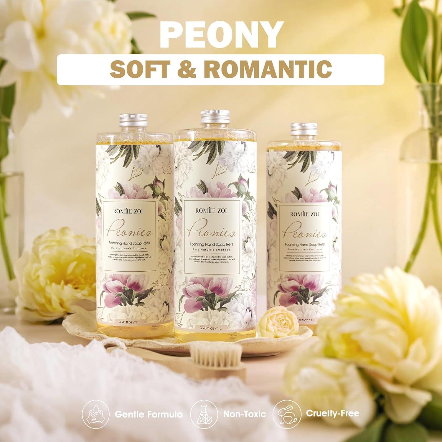 Recargas de Jabón Espumoso ROMIIE ZOI 3-Pack 1000 ml Aroma Peonía
