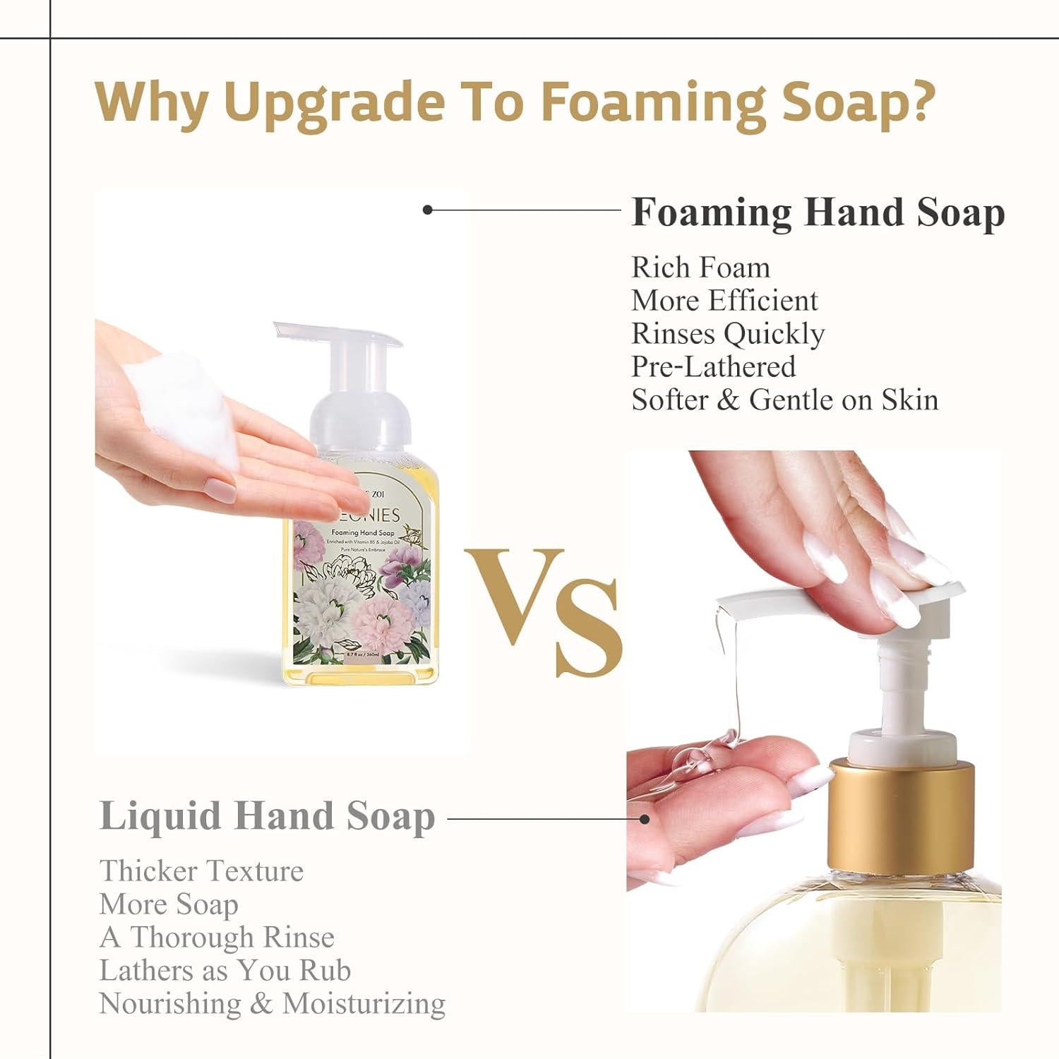 Recargas de Jabón Espumoso ROMIIE ZOI 3-Pack 1000 ml Aroma Peonía