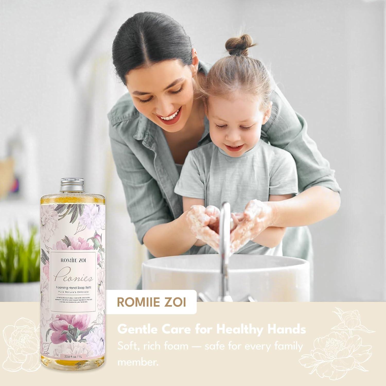Recargas de Jabón Espumoso ROMIIE ZOI 3-Pack 1000 ml Aroma Peonía
