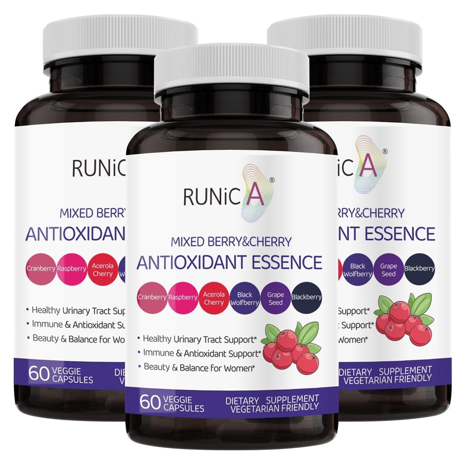 Suplemento Antioxidante RUNICA 6en1 Vegano para Mujeres 90 Cápsulas