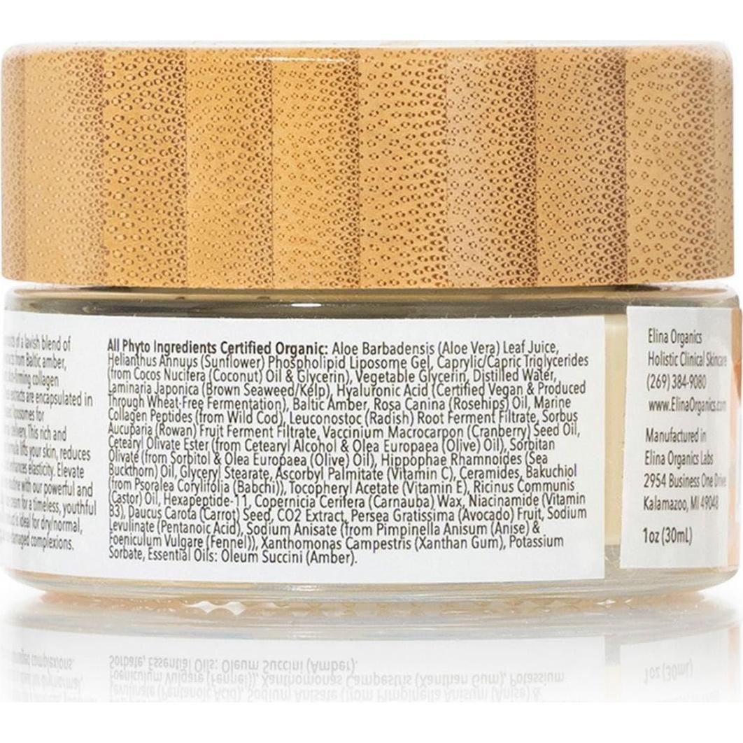 Crema Facial Hidratante Elina Organics 28g con Colágeno Marino