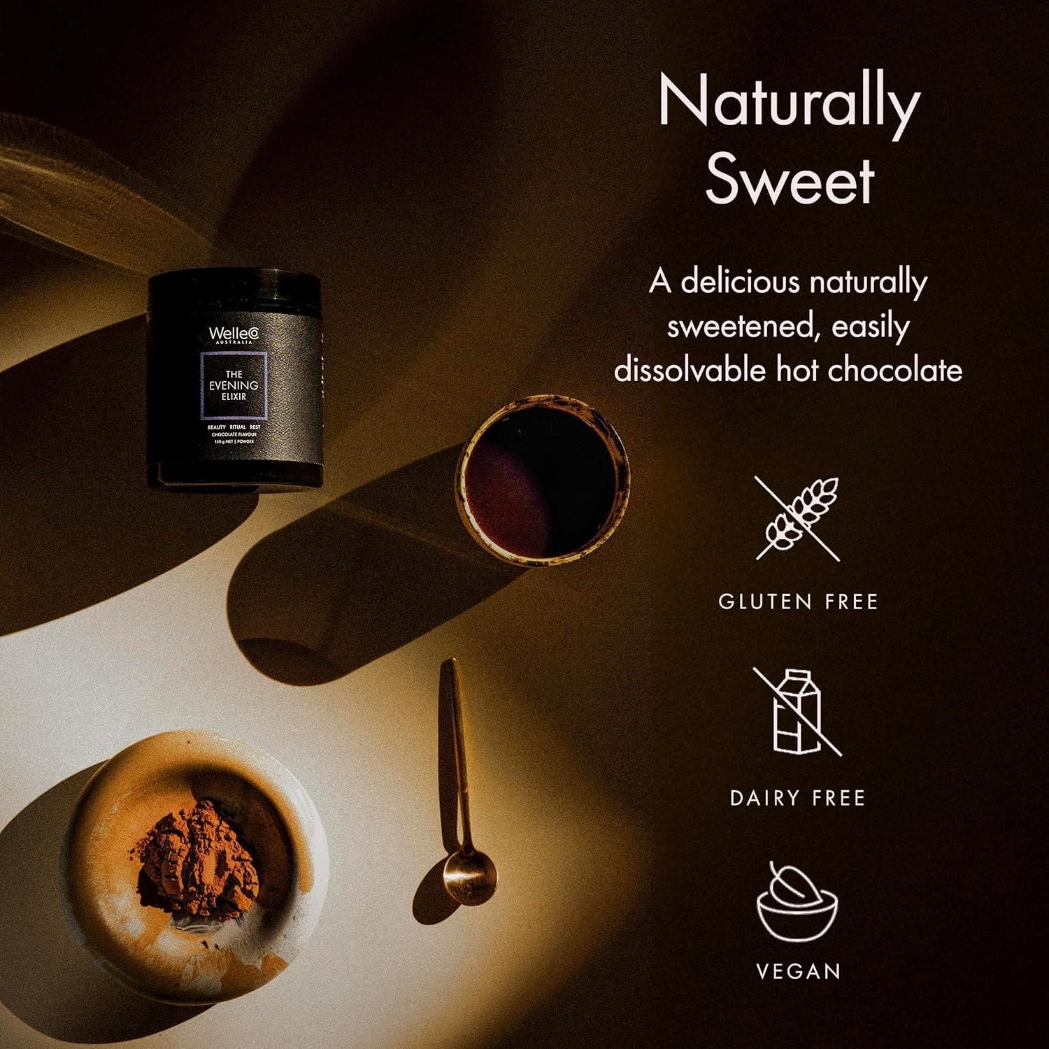 WelleCo Elixir Nocturno Chocolate Caliente 150g - Colágeno y Vitamina C